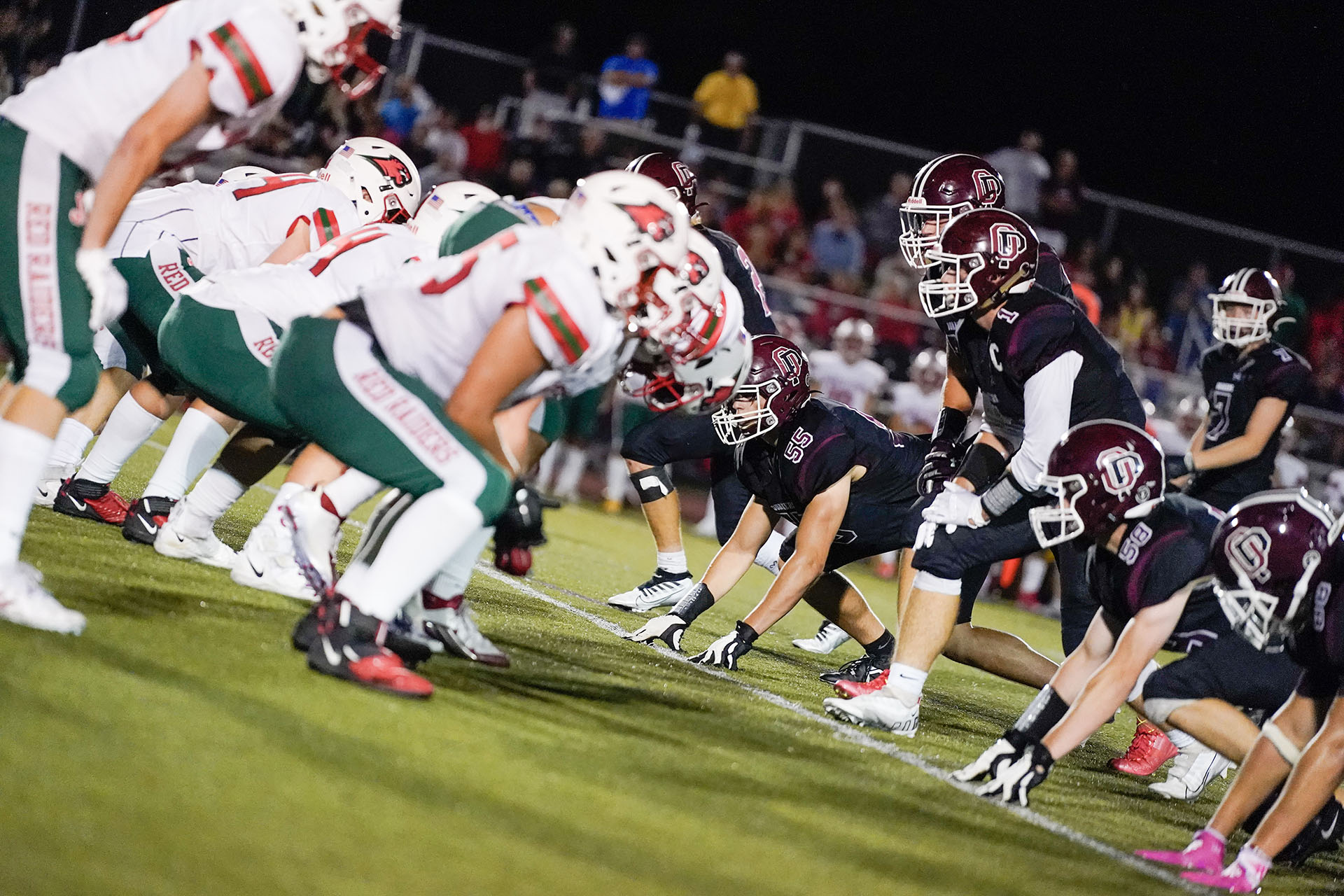 The OP Defense lining up ready to block the kick