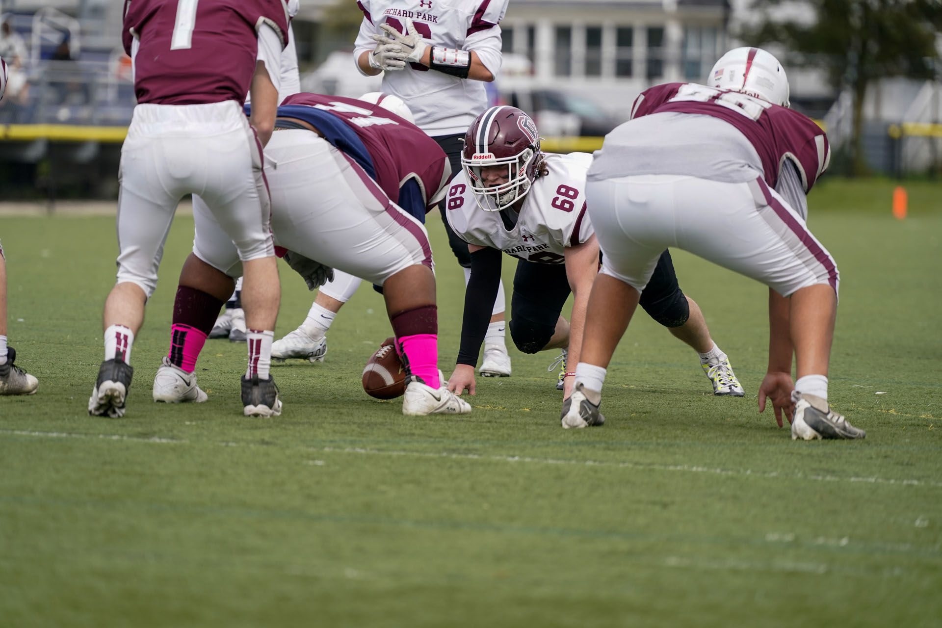 The Defensive Line ready for the play
