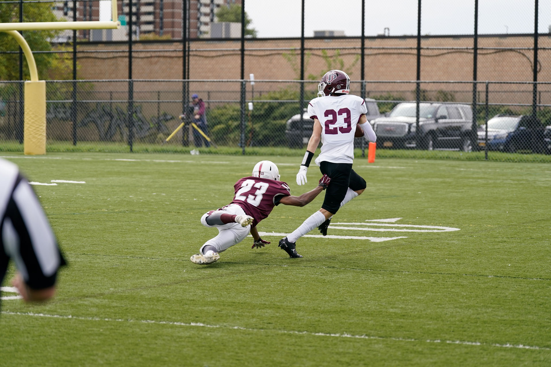 With the catch, Evans run into the Endzone