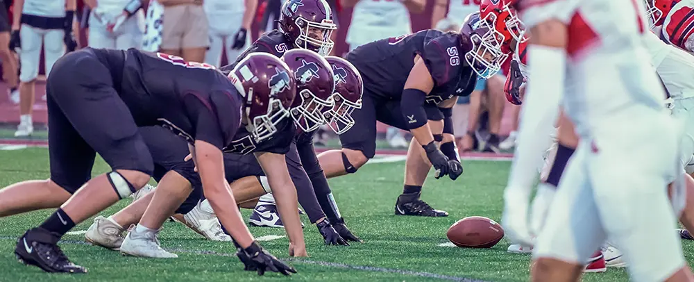 Quakers defensive line ready for the play