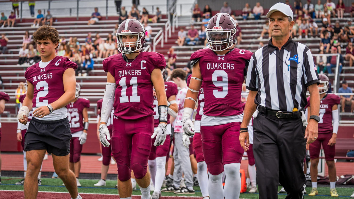Captains heading to the coin toss