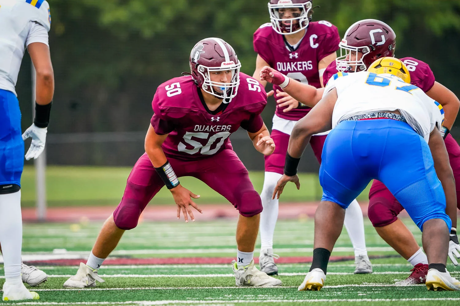 Oline protecting the QB