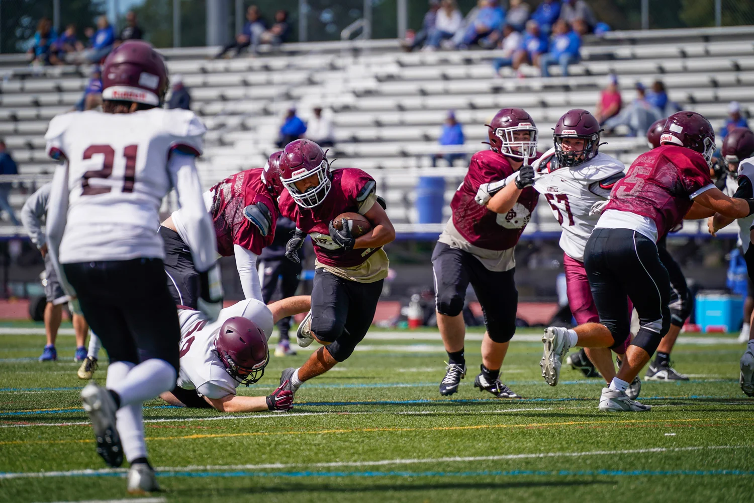 RB breaking tackles
