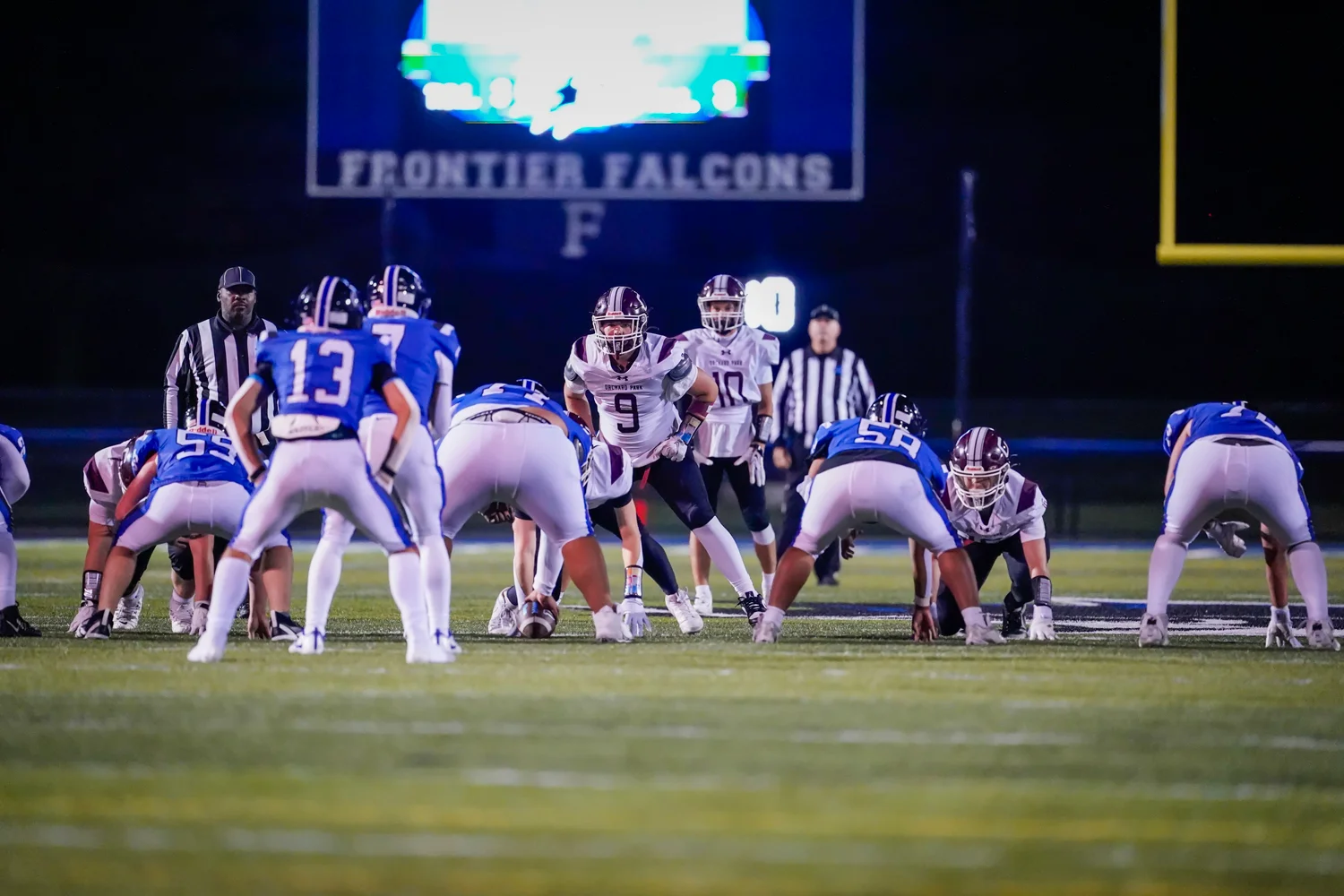 OP defense ready for the play